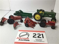 Metal Toy Tractors and Implements