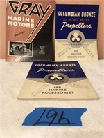 3) Marine Parts Books From 1940