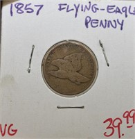 RARE 1857 FLYING EAGLE CENT !
