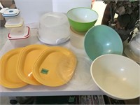 plastic bowls/trays