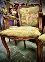 French Provincial Ornate Carved Arm Chair #2