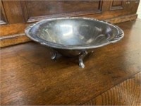 Round Silver Footed Bowl - 11.75 in Diam.
