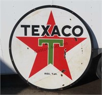 Texaco double sided porcelain sign