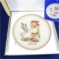 HUMMEL #267 1974 PLATE GOOSE GIRL WITH BOX