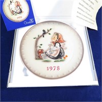 HUMMEL #271 1978 PLATE HAPPY PASTIME WITH BOX