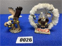 5" Bald Eagle Dream Catcher, Eagle Desk Figurine