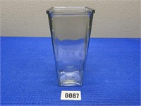 Glass Square Vase 9"x4"