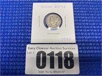 1940 Silver Mercury Dime