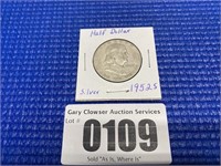 1952 S Silver Ben Franklin Half Dollar