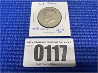 1967 40% Silver Kennedy Half Dollar