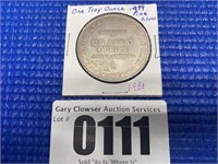 1981 One Troy Ounce .999 Fine Silver