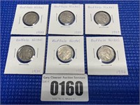 Buffalo Nickel 1935,3-1936,3-1937