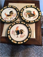 3 rooster plates