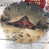 Sawblade barn clock