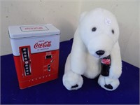 Coke Tin Plush Polar Bear