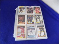Lot 11 Sheets x 9 Hockey Cards Mostly 80s Look