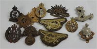 Lot of British and Canadian Cap Badges