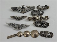 Lot of Vietnam Era Flight Wings Pins