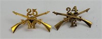 24th 25th 1895 Infantry Montana Colored Hat Badges