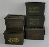 Lot of 8 Korea Vietnam War Ammo Cans