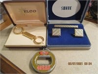 1972 Elco Engraved Keychain & Swank Cufflink