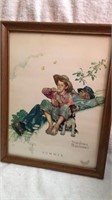 Norman Rockwell Framed Summer approx 18x14
