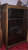 Rolling Laminate Cabinet w Glass Door 34x21x16
