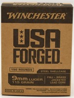 150 Rounds Winchester USA Forged 9mm Luger