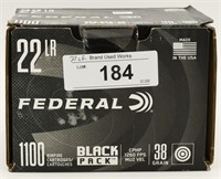 1100 Rounds Of Federal .22 LR Black Pack Ammo