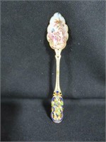 PAINTED PORCELAIN BABY SPOON - 5-1/2 INCH LONG