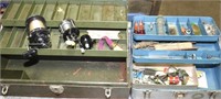 2-REELS & TACKLE BOXES,LURES !-A+