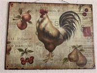 METAL SIGN ROOSTER