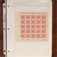 US Stamps #630 White Plains Sheet