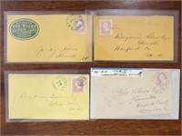 US Stamps 25+ Covers 1850s-1880s, incl Advertising