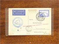 Germany Stamps #C36 on Zeppelin Postcard LZ127