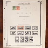 Falkland Islands Stamps on Album Pages