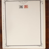 French Guiana Stamps on Album Pages