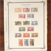 French Guinea Stamps on Album Pages