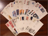 US Stamps 40+ US Flag FDCs