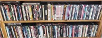Two Large Rows of Assorted DVDs!  Bring a Box to