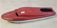 Vintage Metal Toy Boat, About 10" Long, 3" Wide