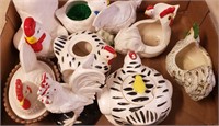 Box of Assorted Chickens!  Lot of Great Decor!