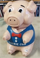 Plastic Pig Cookie Jar, Makes Pig Noises When