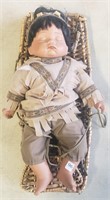 Vintage Papoose on Carrier About 14" Long