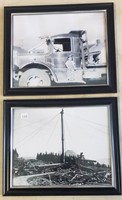 Two Framed Pictures of Vintage Logging