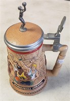 Vintage 1993 Basketball Stein with Lid