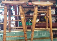 Two Matching Stools About 24" Tall
