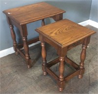 2 WOOD ACCENT TABLES