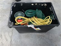 BIN OF EXTENSION CORDS