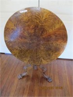 EMPIRE TILT TOP TABLE FLAMMED MAH TOP CIR 1870'S